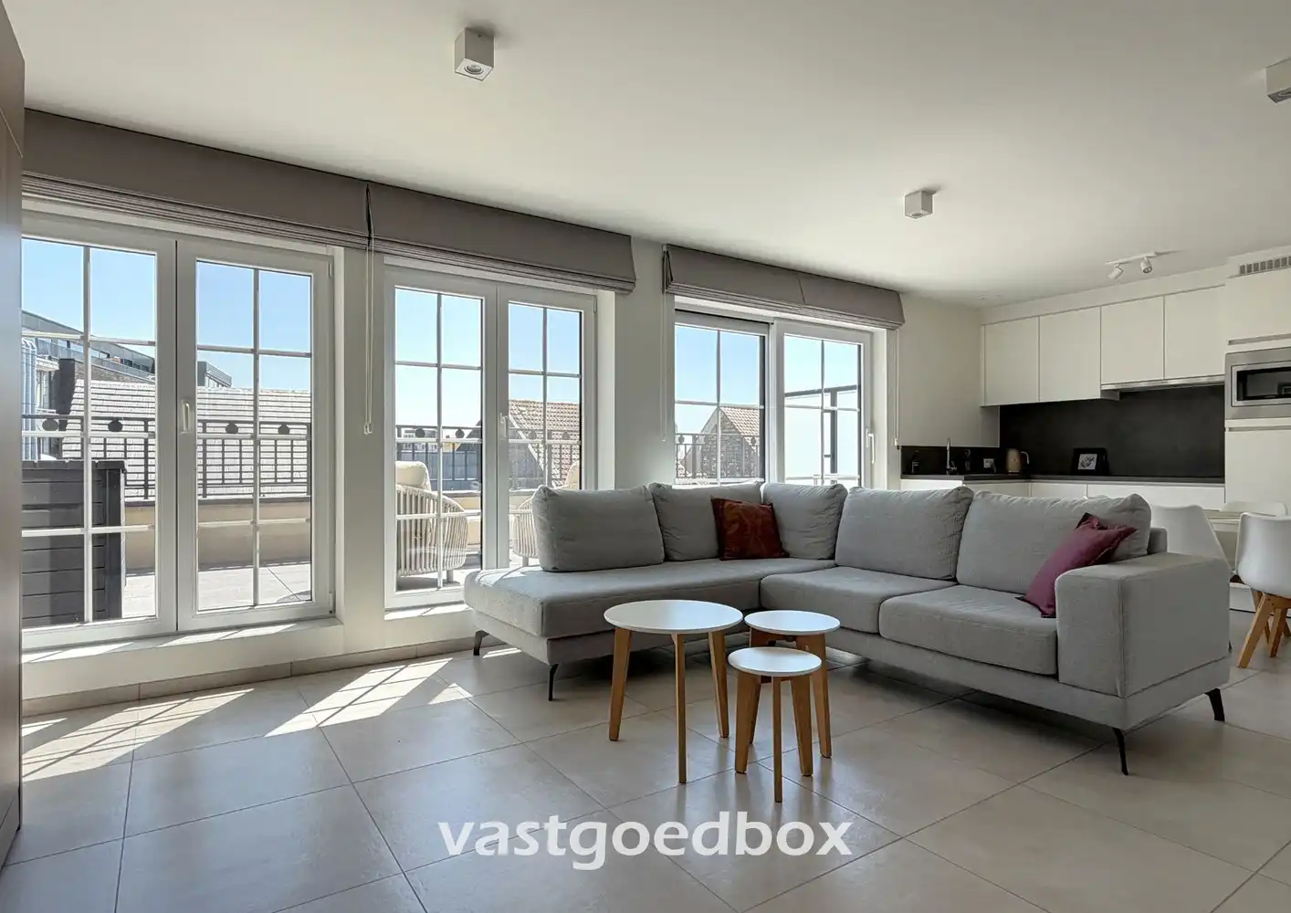 Unieke penthouse studio met 2 grote terrassen, centrum Oostende foto 12