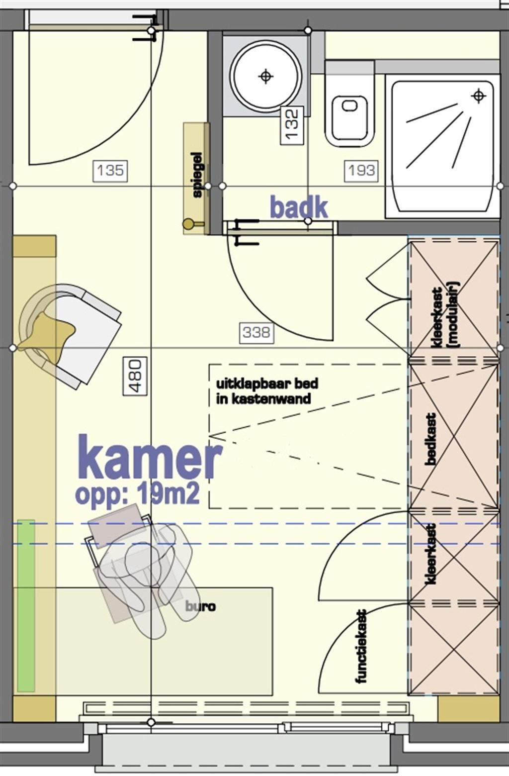 Moderne studentenkamer met eigen sanitair! foto 12