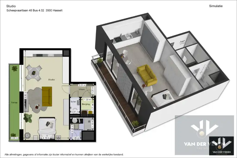 Lichtrijke studio met loftgevoel en terras op een Top locatie foto 13