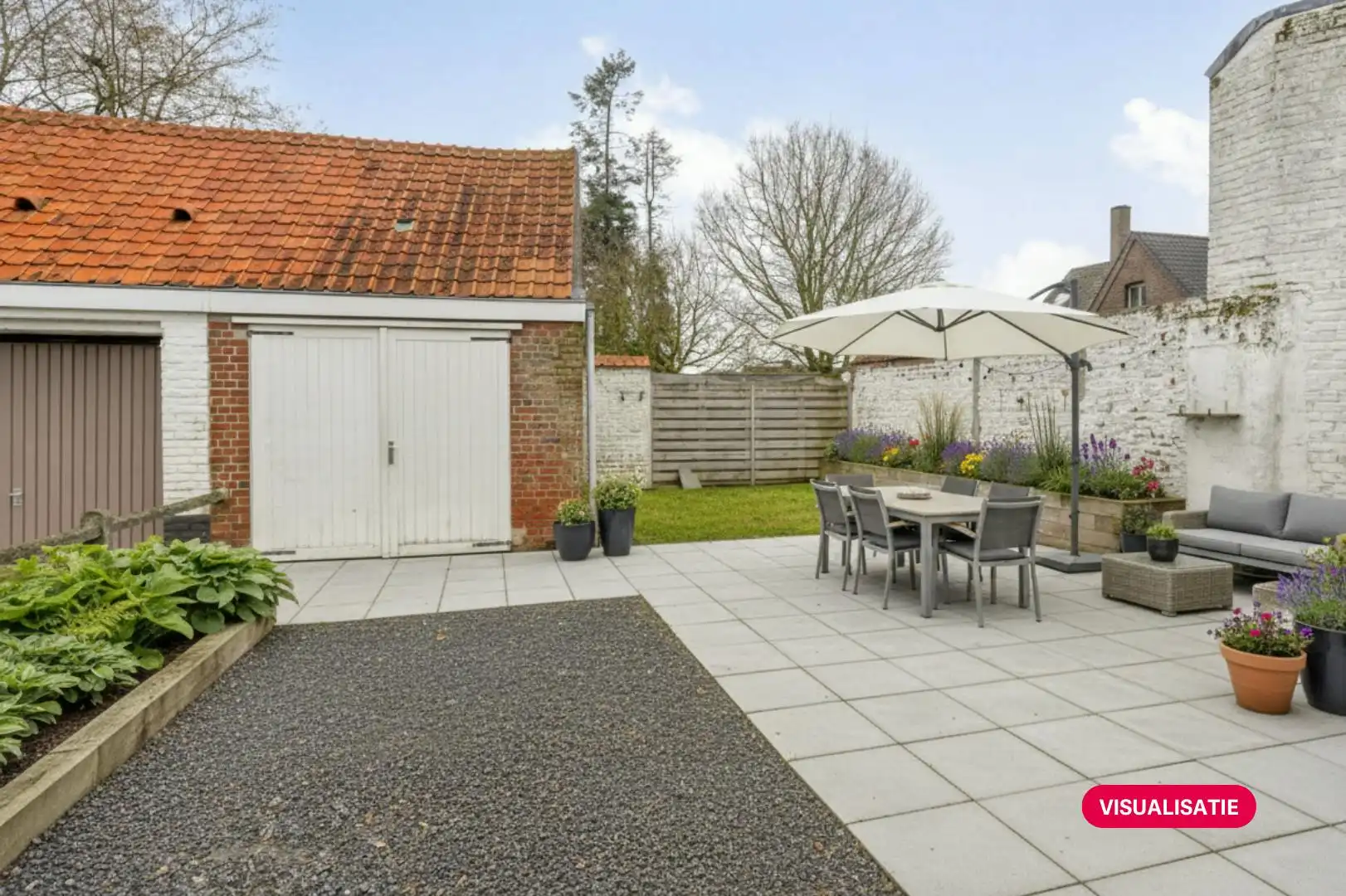 Halfopen huis met 2 kamers en garage te koop in Anzegem foto 14