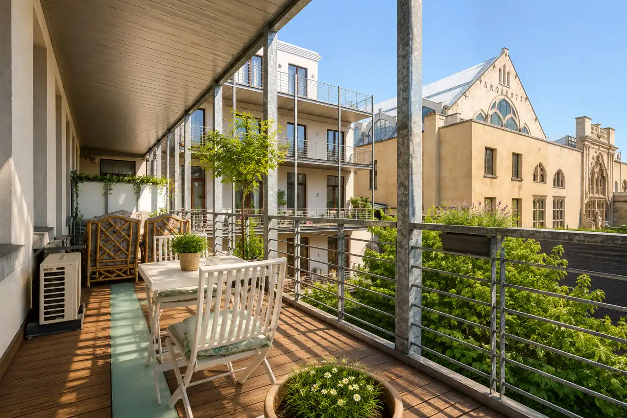 Riant appartement (220m²) met fantastische originele elementen in Residence Maritime met giga terras (35m²) en optionele parking op toplocatie aan de Meir/Handelsbeurs in hartje Antwerpen foto 22