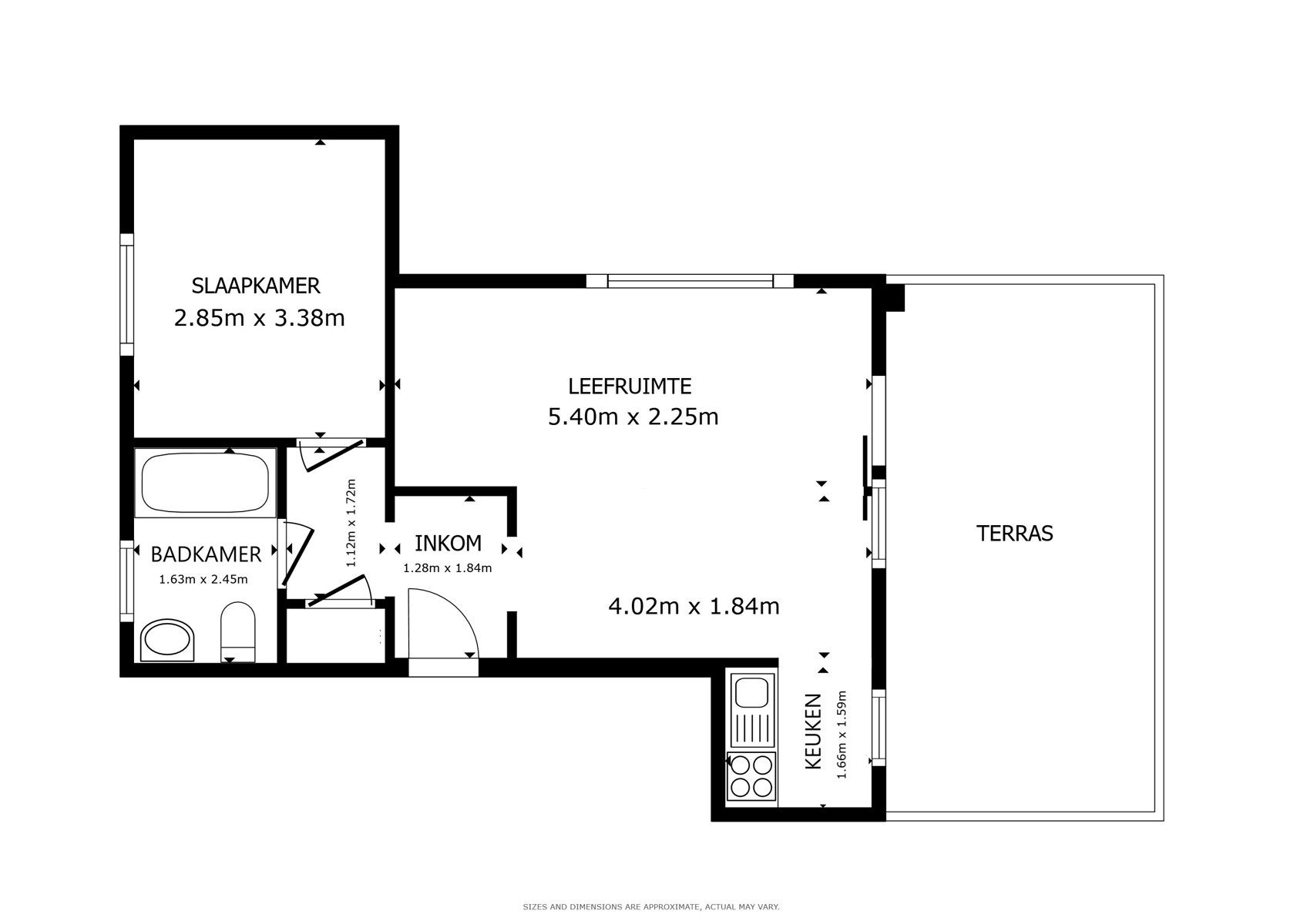 1 slaapkamer appartement met ruim terras en autostaanplaats foto 13