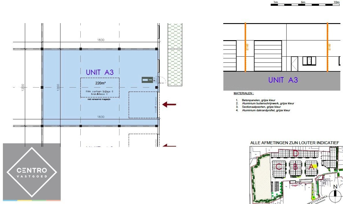 NB MAGAZIJN (220m2), voorzien van elektrische sectionaalpoort, deur, raam (voor kantoor) en 2 private parkeerplaatsen op industriezone te Waregem. foto 11