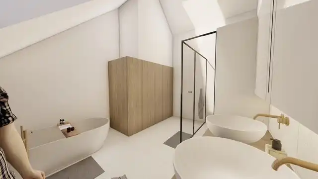 BOUWPERCEEL 35A55CA MET VERGUNDE BOUWPLANNEN IN CENTRUM VAN BEVERST. foto 24