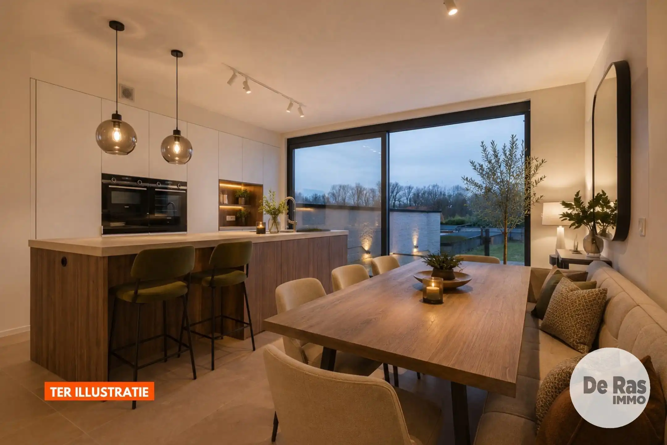 EREMBODEGEM - Nieuwbouw met 3 kamers, dubbele garage en tuin foto 9