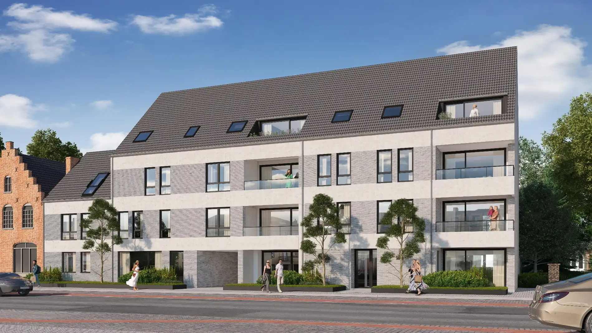 Sint Andries: nieuwbouwappartement op glv met 2 slpk foto {{pictureIndex}}