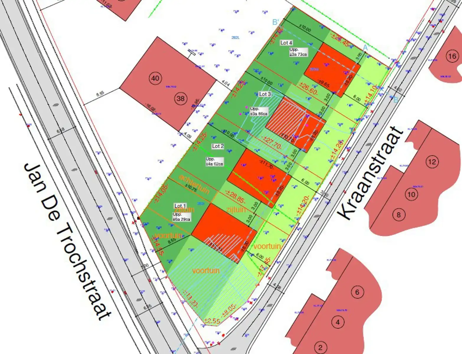 Bouwgrond van 402 m² voor open bebouwing  foto 2