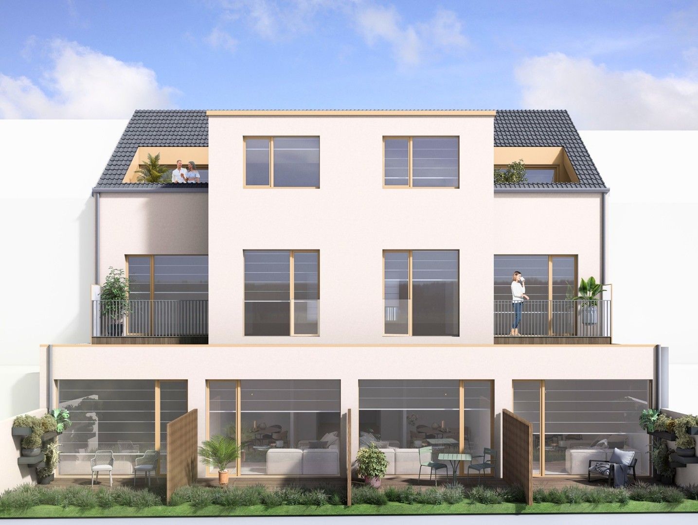 Nieuwbouw 1-slaapkamerappartement met 2 terrassen in hartje Gent foto 4