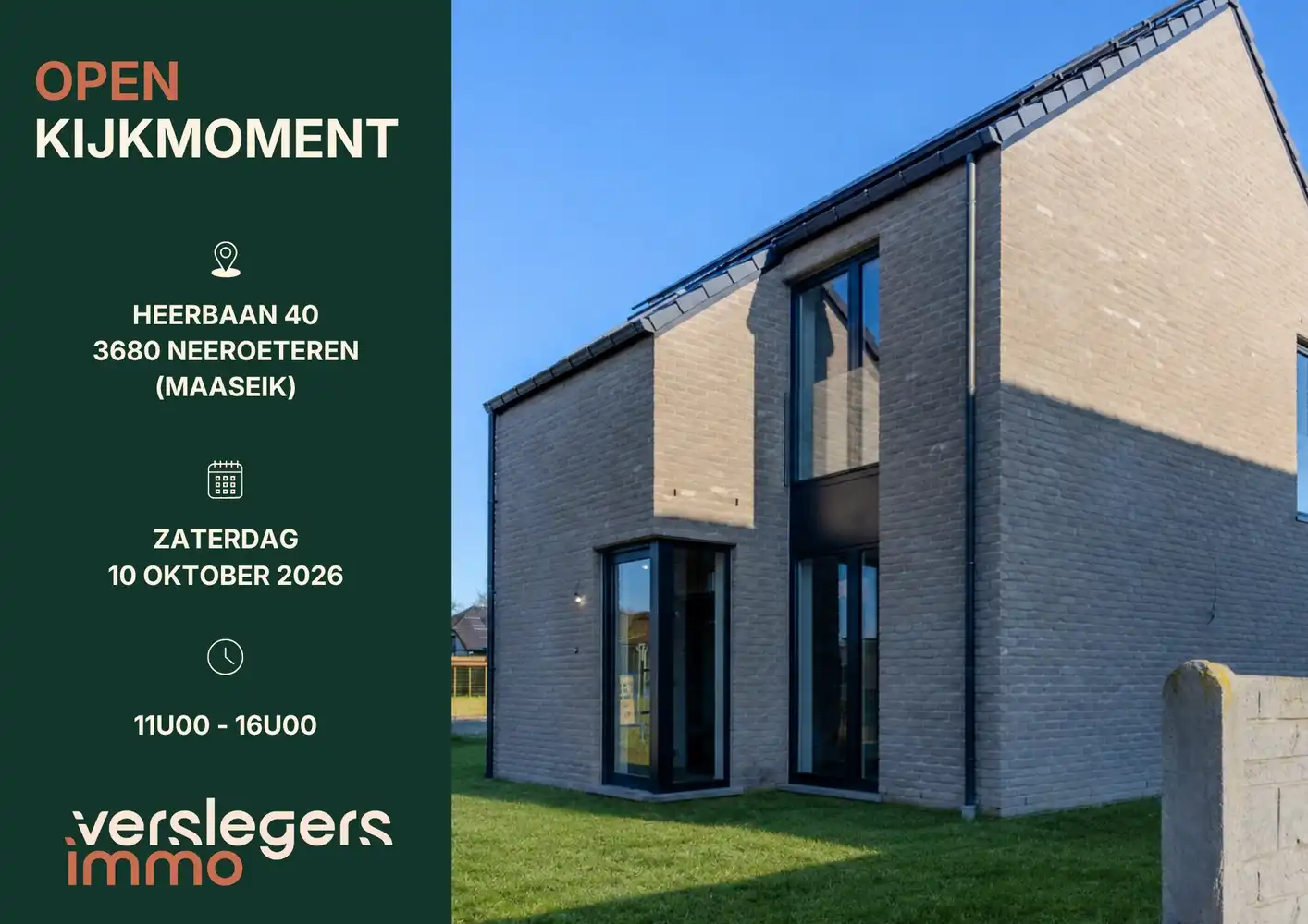 Hedendaagse nieuwbouwwoning met drie slaapkamers op rustige ligging in Neeroeteren foto {{pictureIndex}}