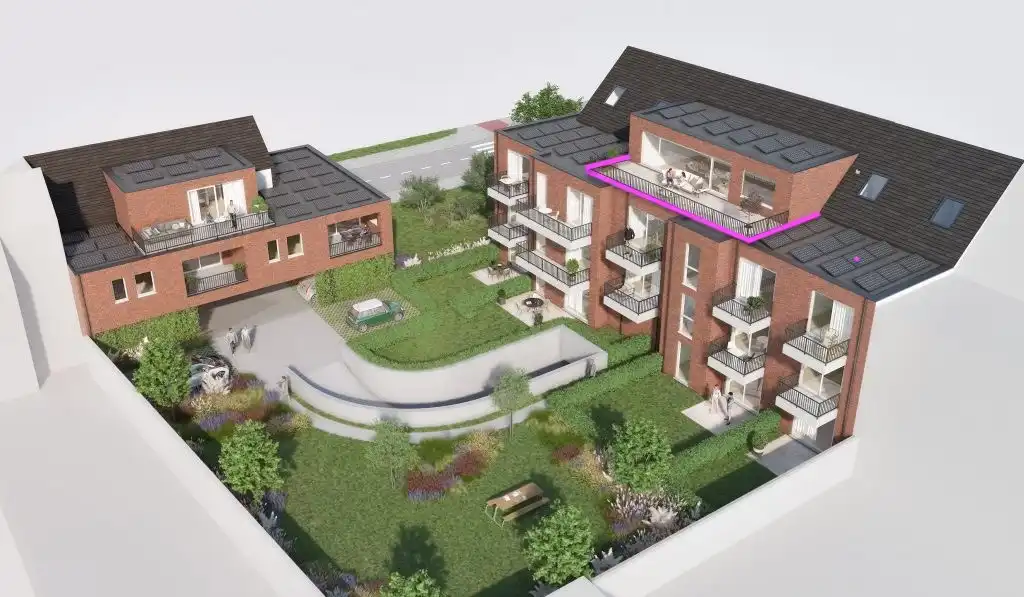 Penthouse met 2 slaapkamers en enorm terras te Boom. foto 2