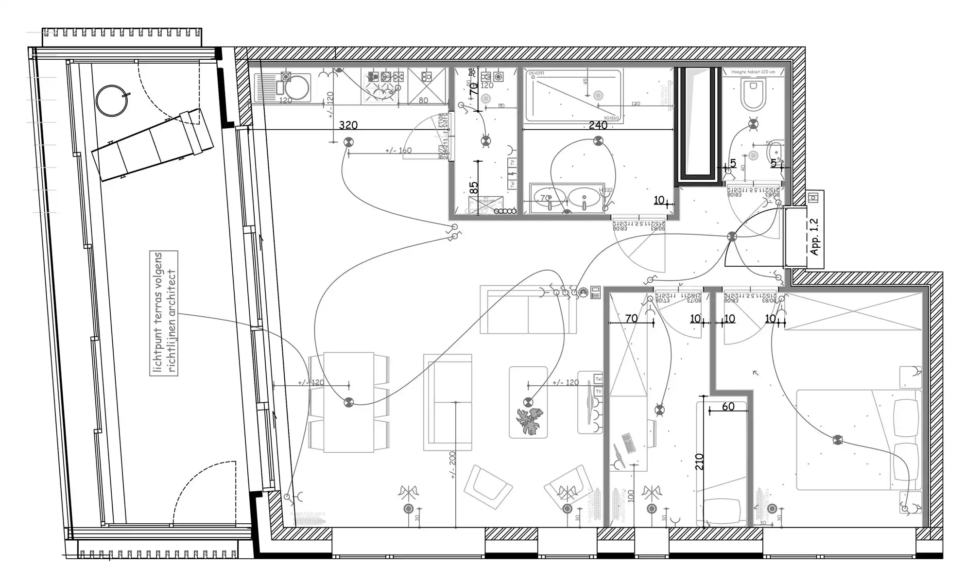 Gezelig lichtrijk gemeubeld 2 kamer app. met TERRAS foto 12