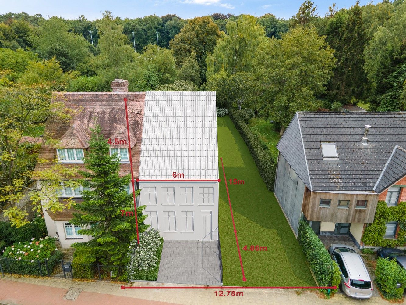 Bouwgrond (206m²) voor een gesloten bebouwing in Schilde foto {{pictureIndex}}