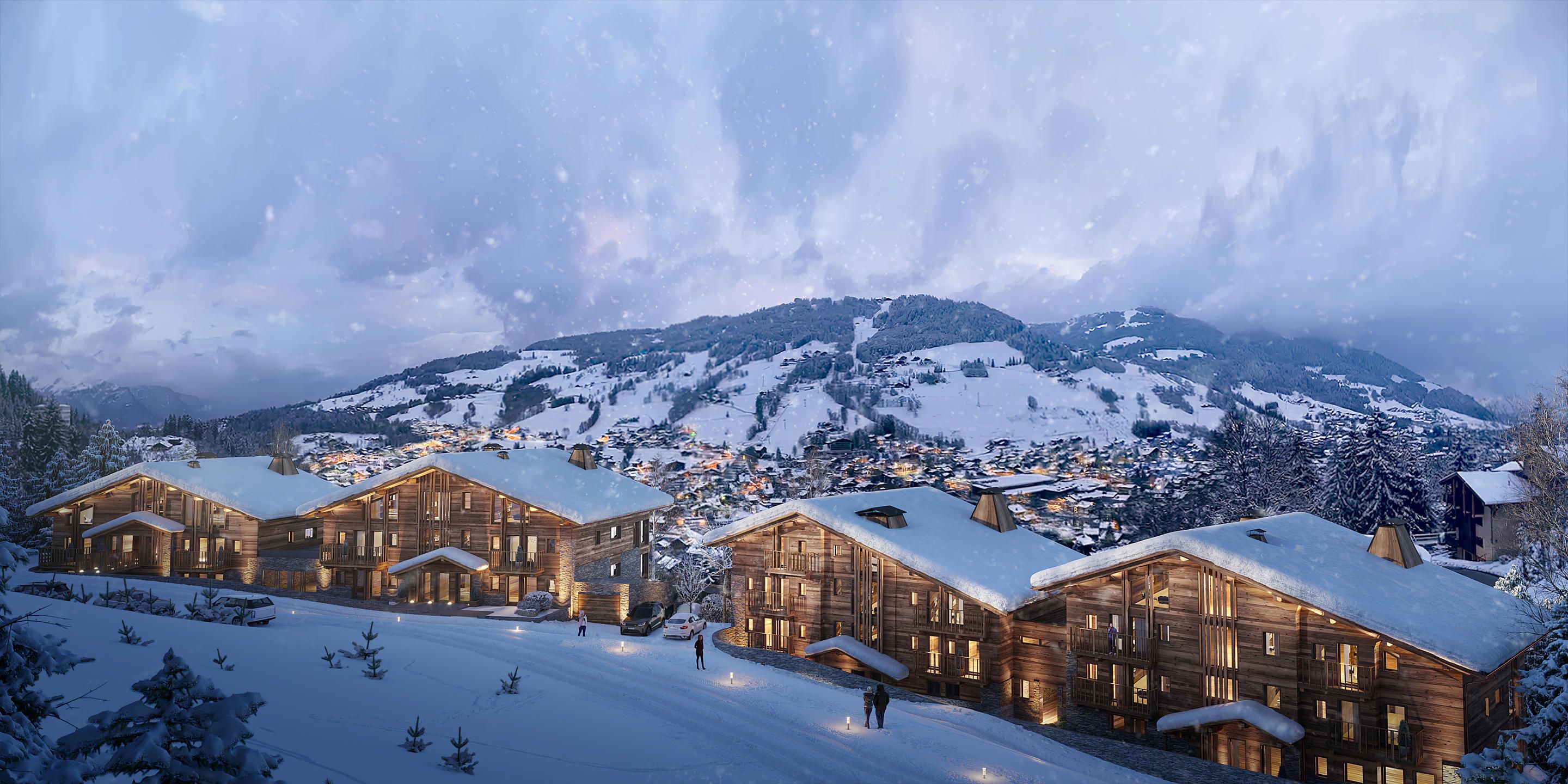 Haute Savoie / MEGEVE / "Les chalets de l'Observatoire" / panoramisch uitzicht  foto 2