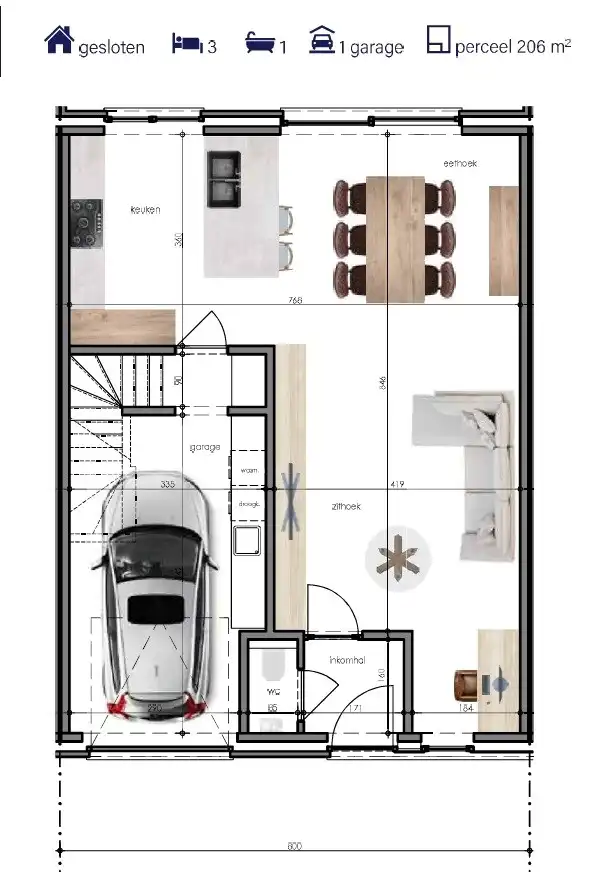 Nieuwbouwwoning met 3 slaapkamers en garage te koop in Langemark-Poelkapelle foto 4