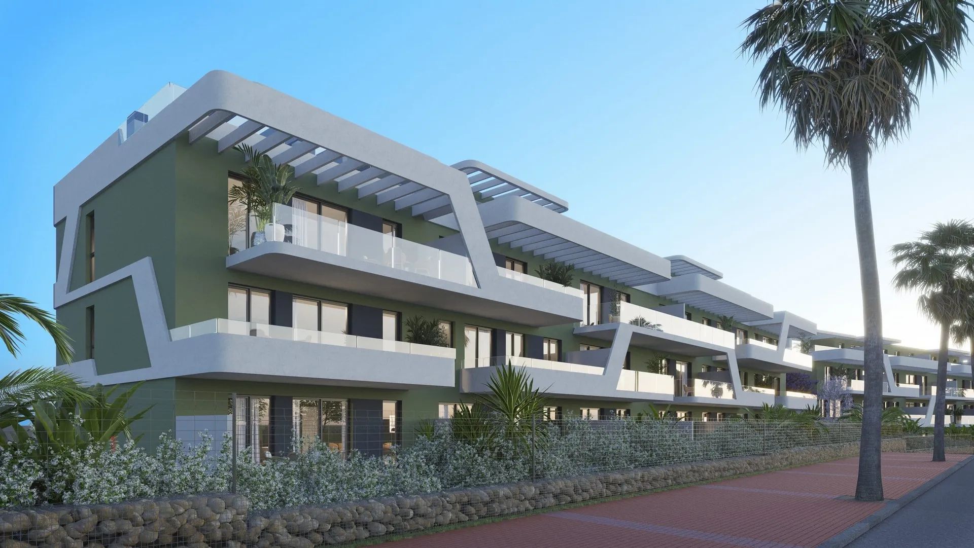 Uitzonderlijk wonen met panoramisch zicht! Prachtige appartementen nabij golf en zee! foto {{pictureIndex}}