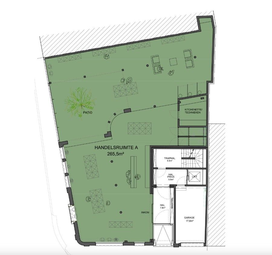 Handels-/kantoorruimte op een unieke locatie in hartje Kortrijk foto 5