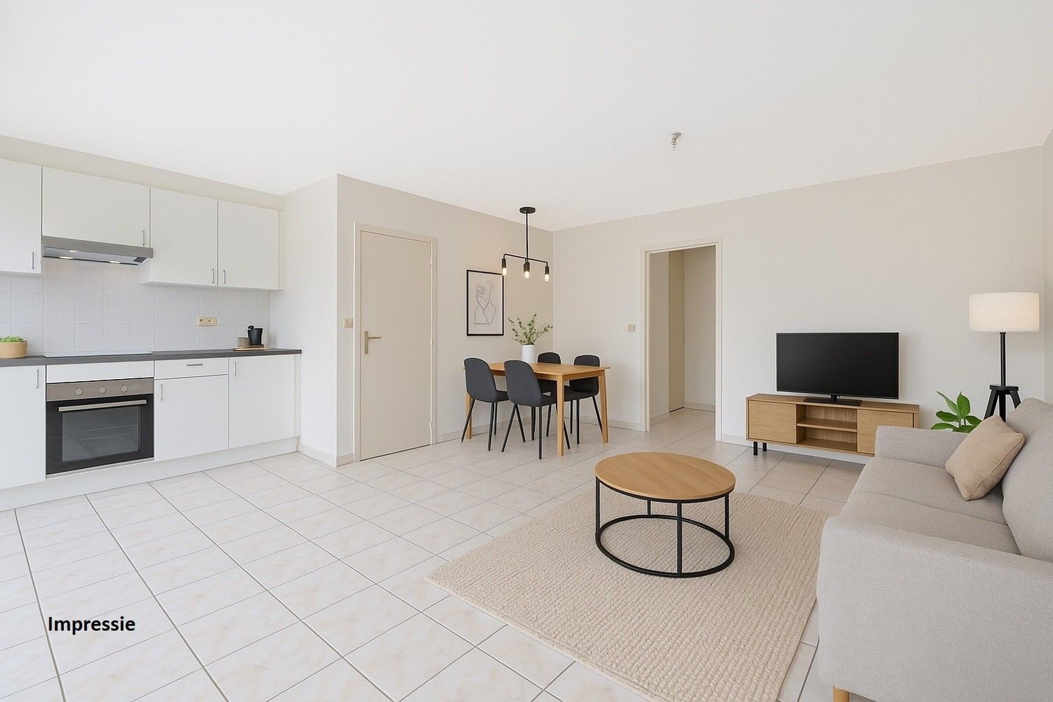 Gelijkvloers appartement met 2 slaapkamers met tuin ! foto 3