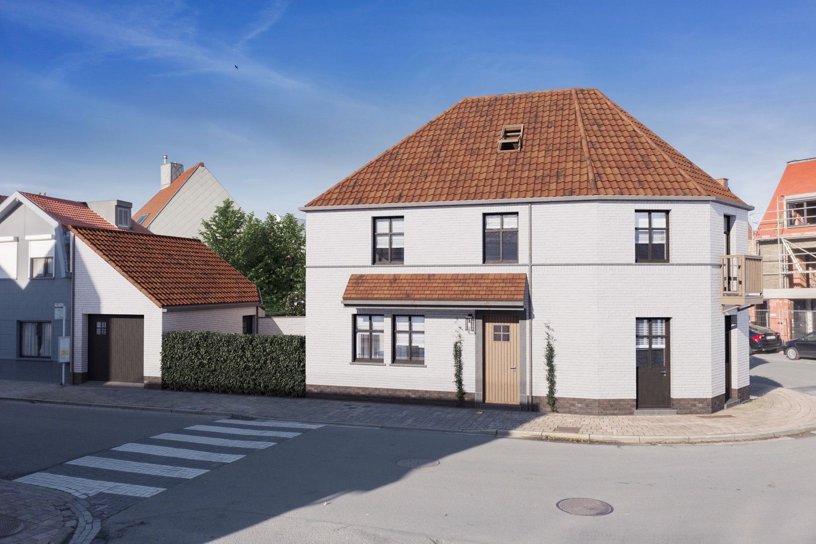 Nieuwbouw hoekwoning gelegen in het oude Knokke op wandelafstand van de groentenmarkt en de winkels foto 2