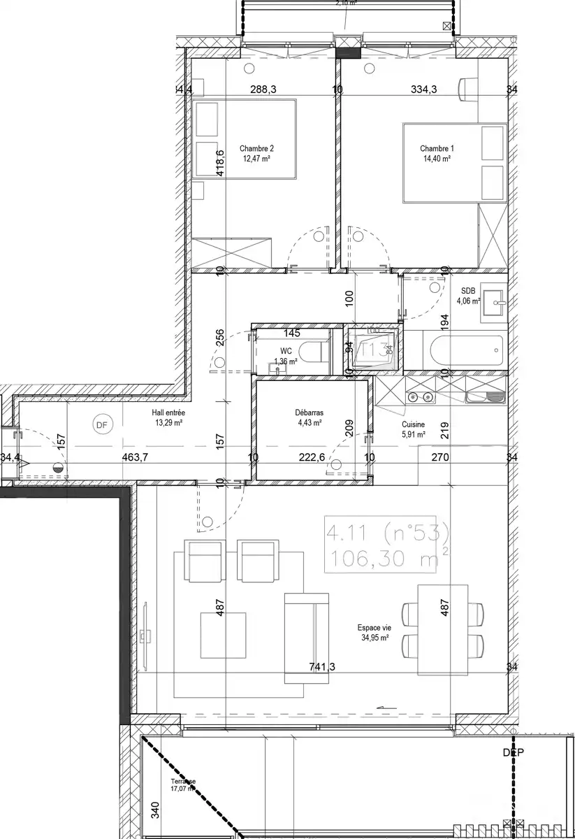 Prachtig 2 slaapkamer appartement met groot TERRAS foto 17