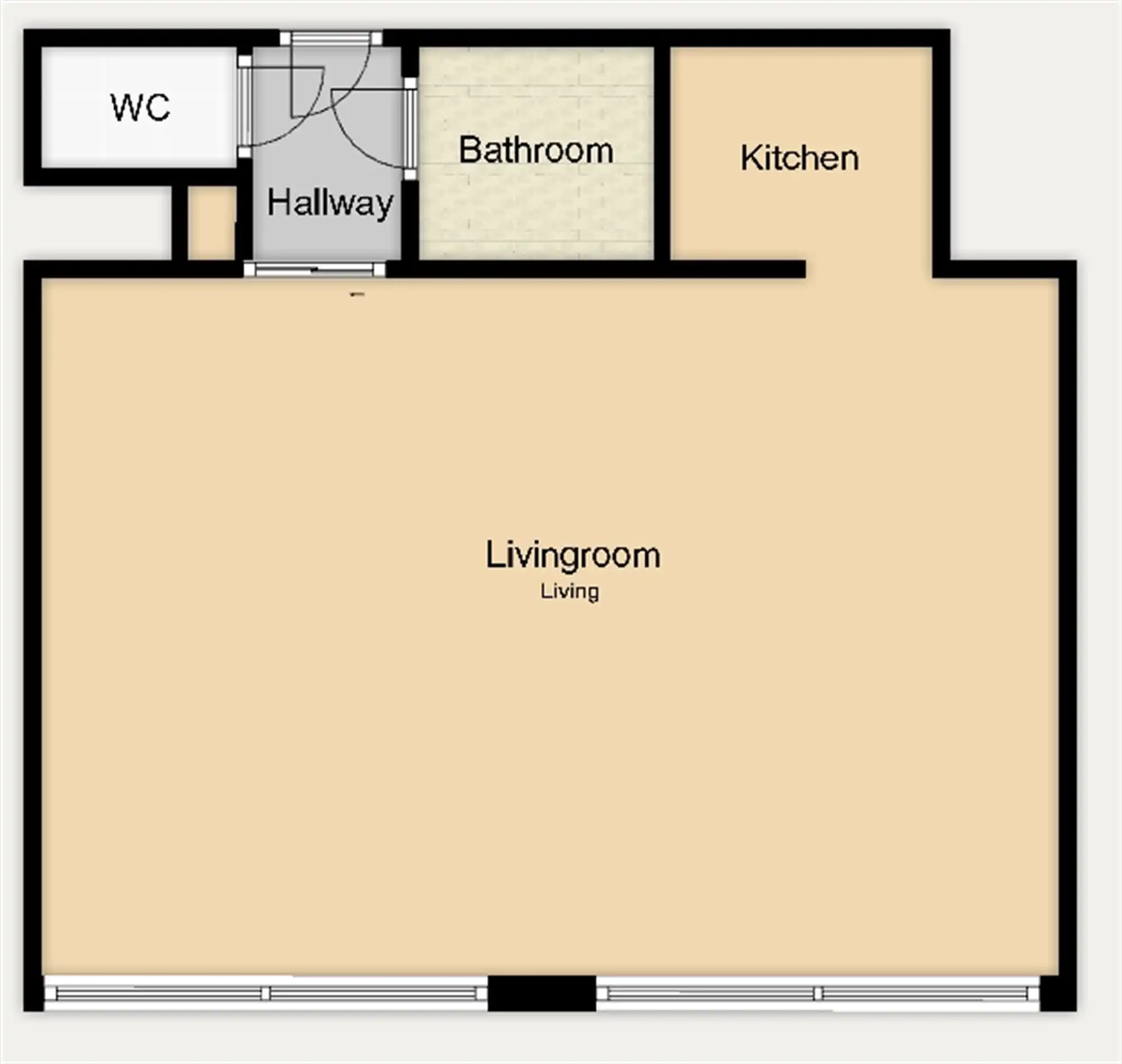Instapklare lichtrijke studio van 32m2 te Kessel-Lo. foto 14