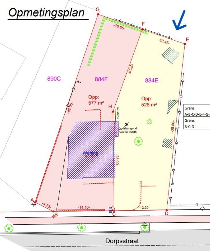 Zuidgerichte bouwgrond voor half open woning op 5a28ca. foto {{pictureIndex}}