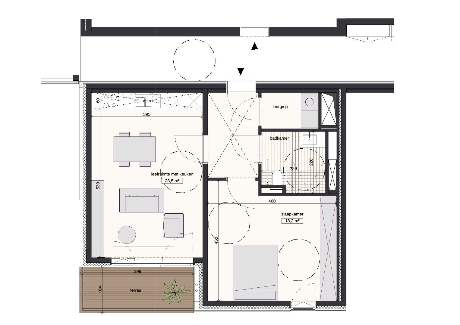 Assistentieappartement met 1 slaapkamer in unieke groene omgeving foto 18