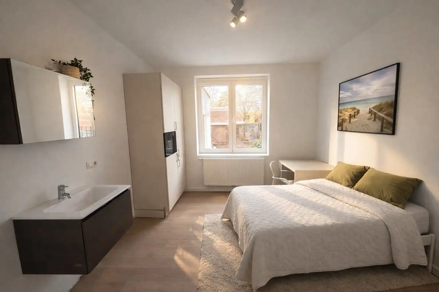 Vernieuwbouw studentenkamer privé sanitair centrum Leuven foto 2