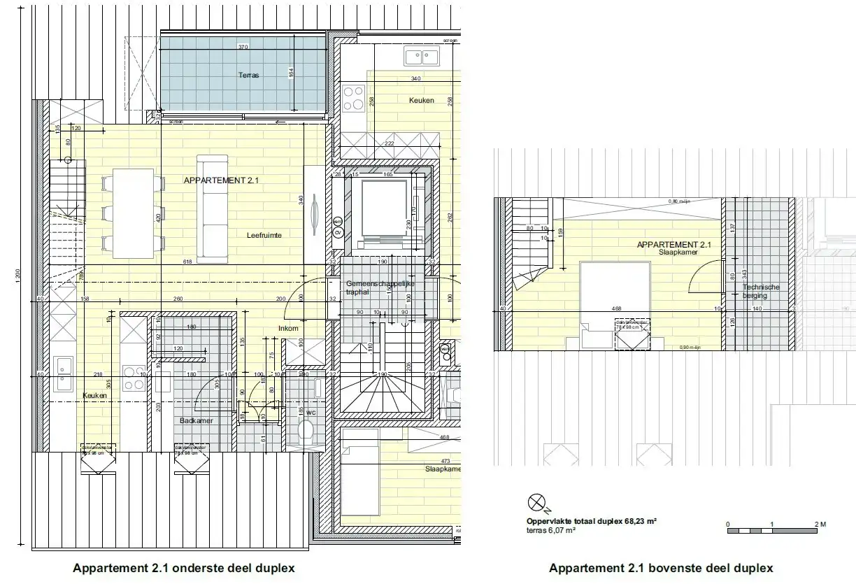 Nieuwbouwappartement (6%) te koop centrum Waregem: Dakappartement met 1 slaapkamer en leuk terras. foto 4