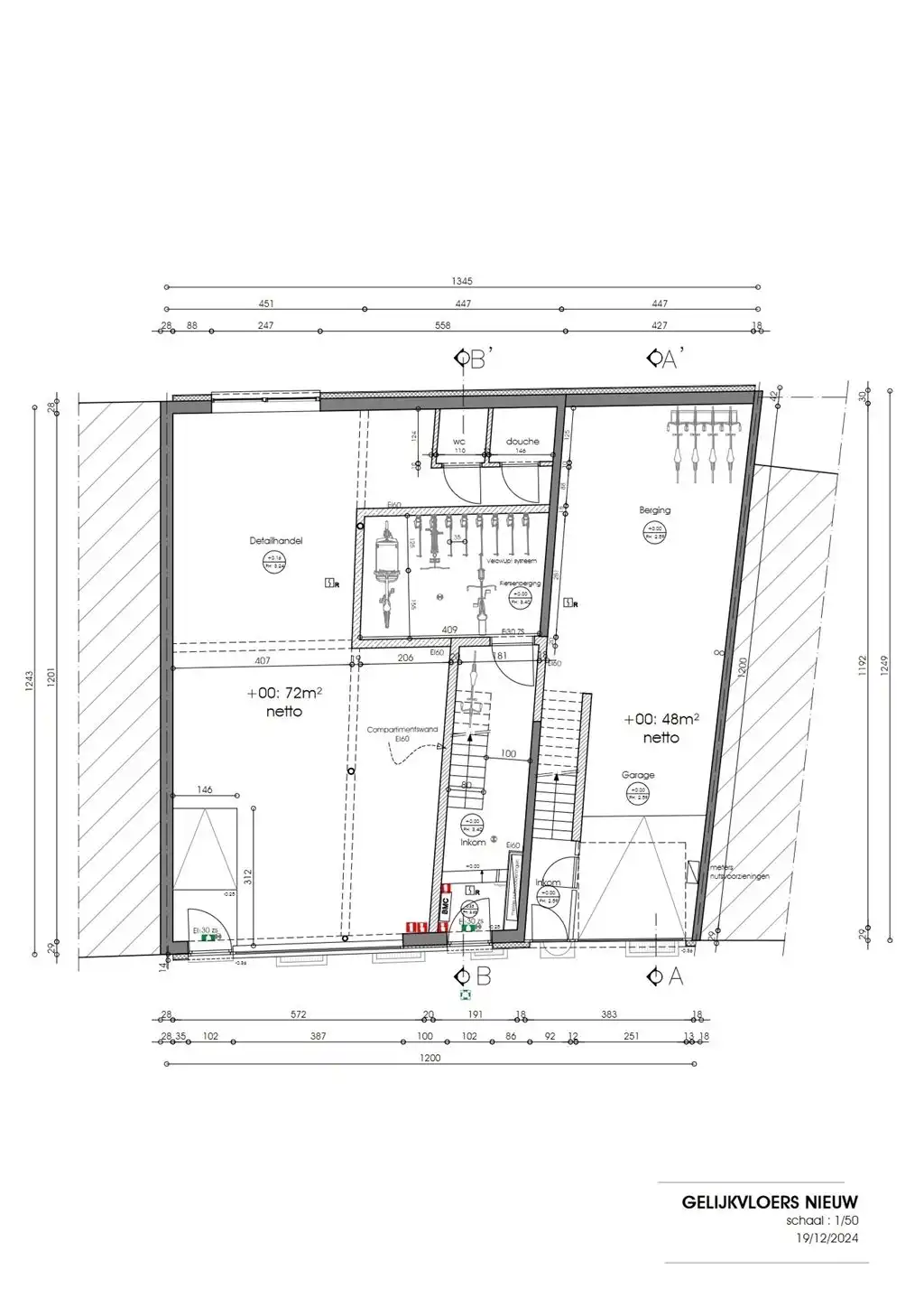 Handelsgelijksvloers in casco staat foto 8