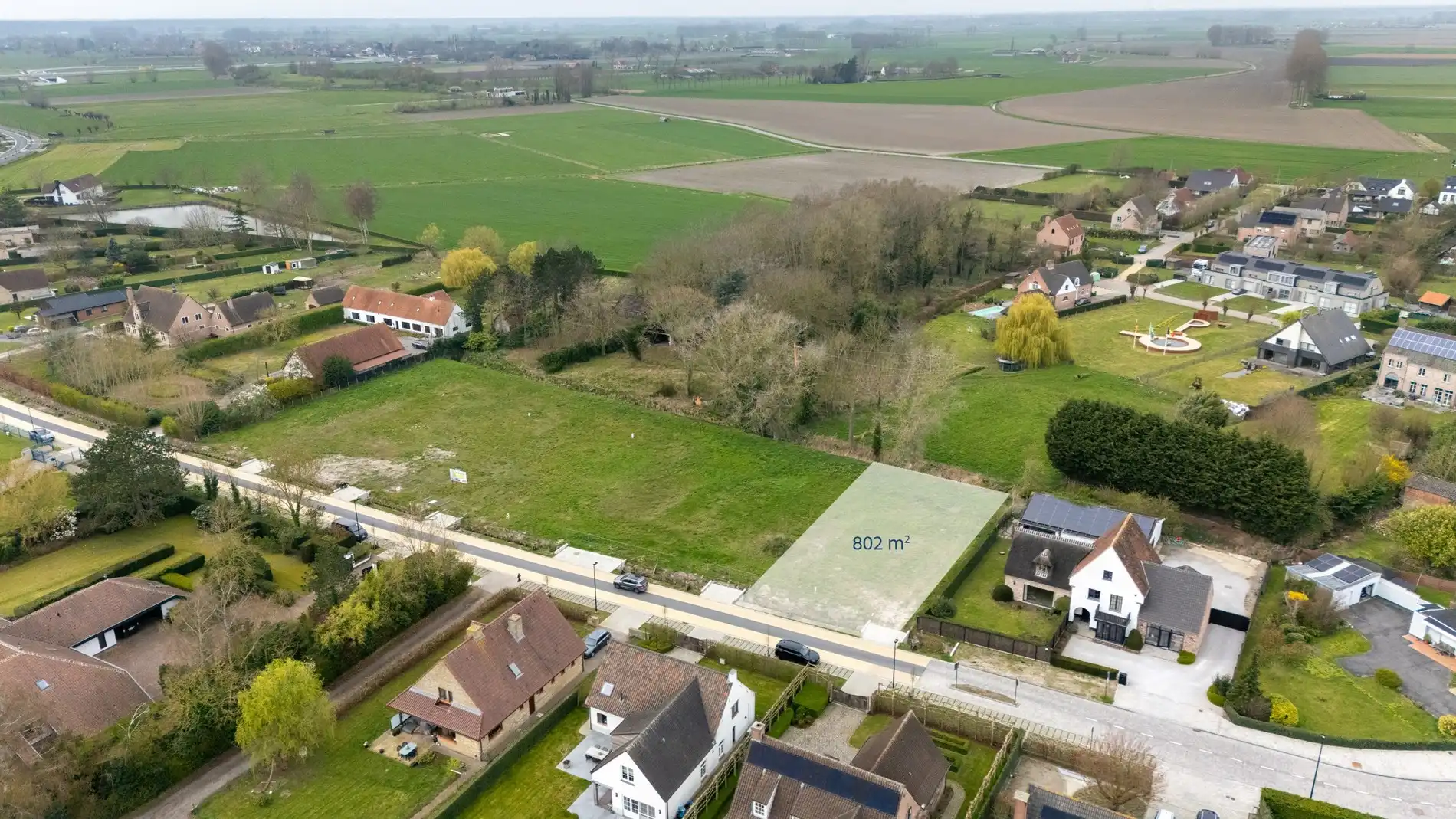 Bouwgrond (802 m²) met vergunning voor een alleenstaande villa  foto 3