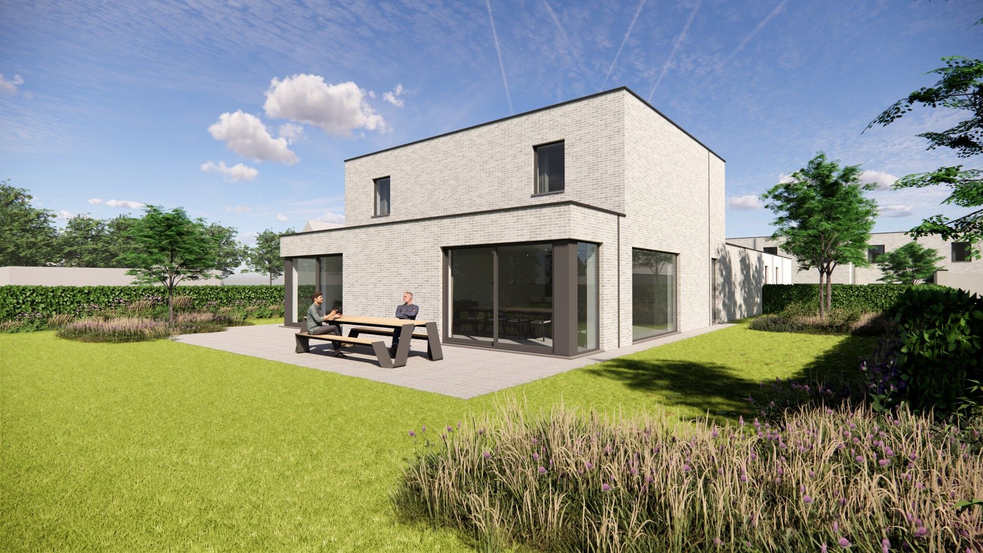 Nog te bouwen nieuwbouw villa met weiland te Sleihage foto 7