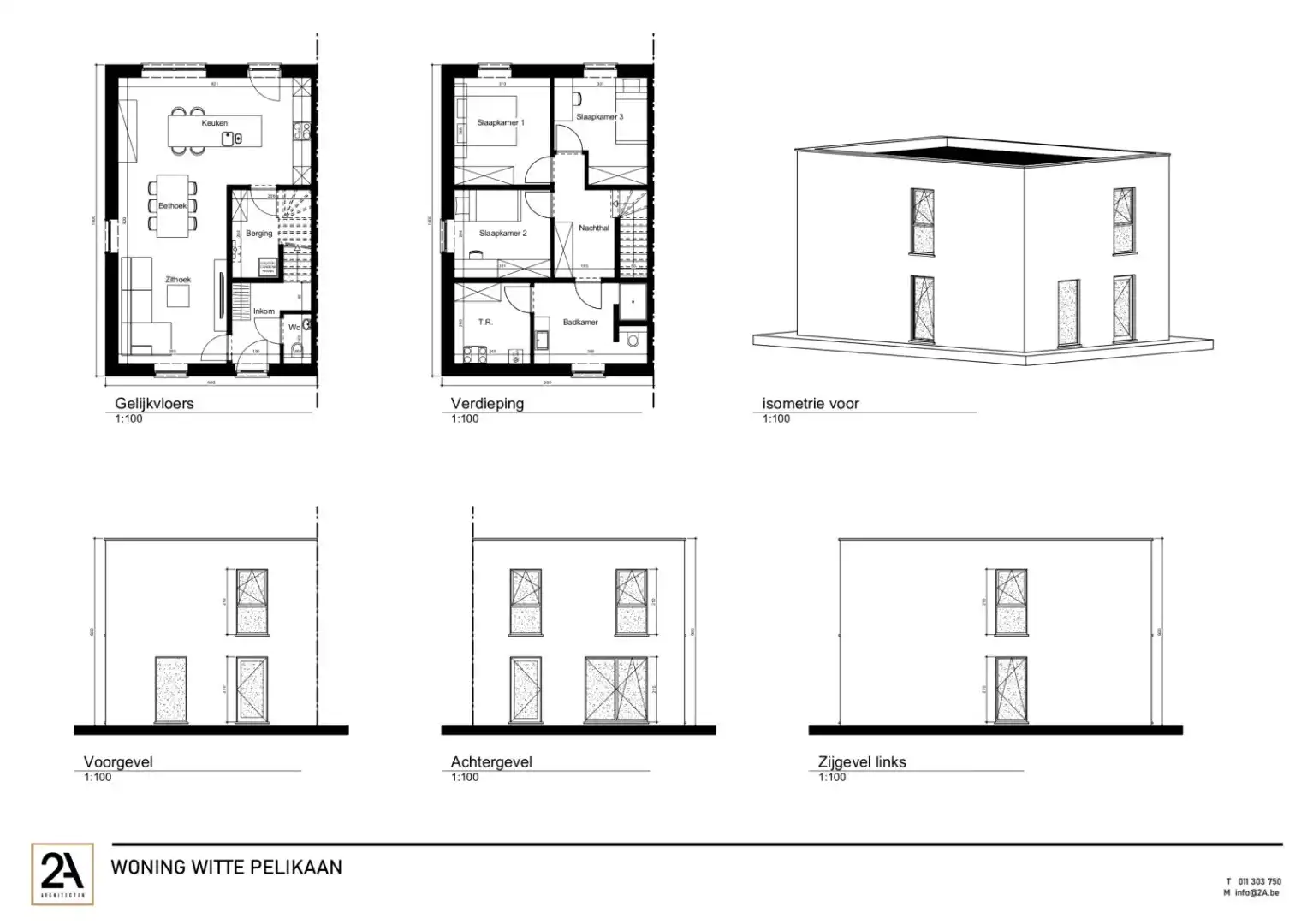 Nieuwbouwwoning, halfopen bebouwing, LOT 2, voor halfopen bebouwing, 4a 89ca, te Houthalen-Helchteren foto 4