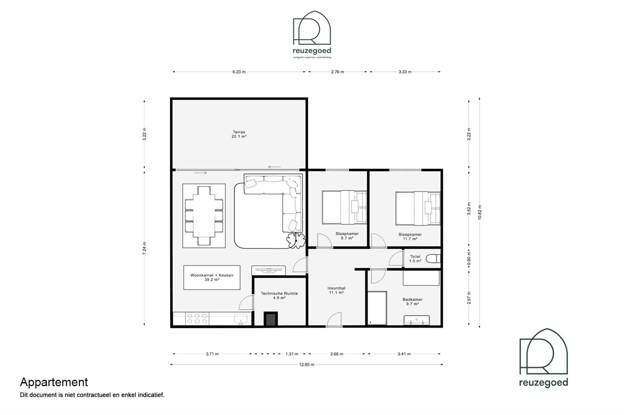 Stijlvol nieuwbouwappartement met twee slaapkamers in Leuven foto 20