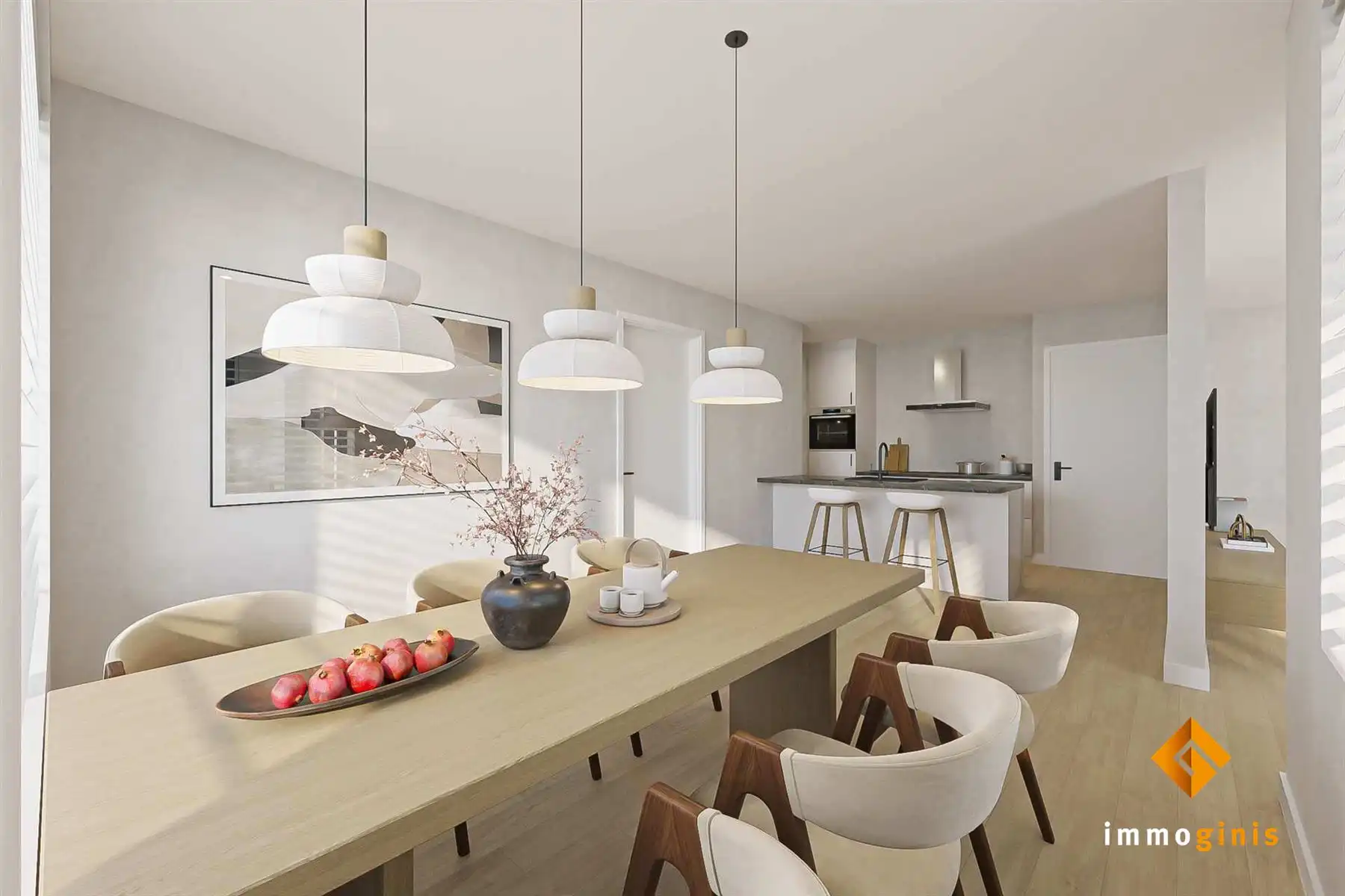 Zeer ruim appartement (eerste verdieping) met 1 slaapkamer en dressing. foto 5