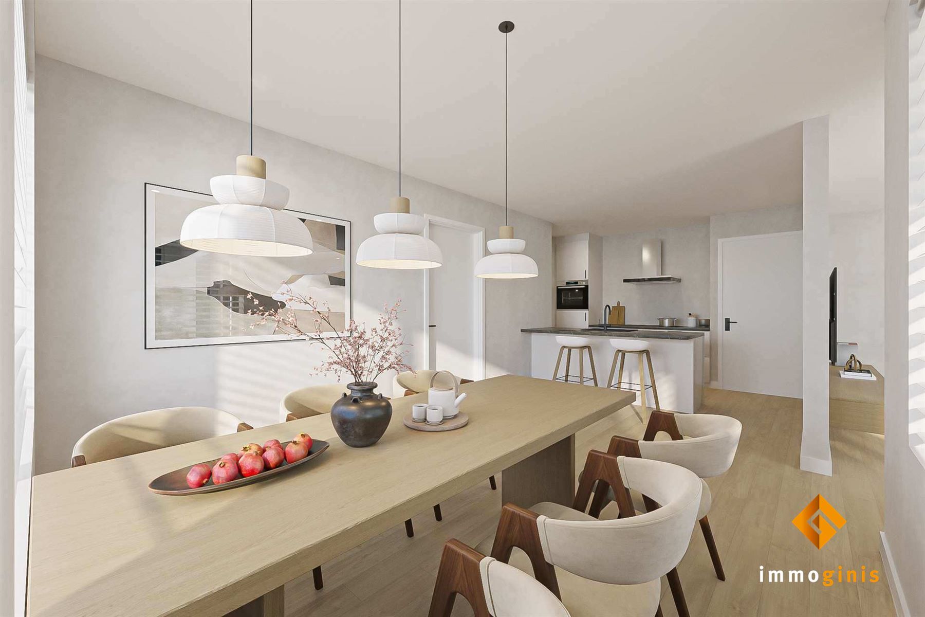 Zeer ruim appartement (eerste verdieping) met 1 slaapkamer en dressing. foto 5