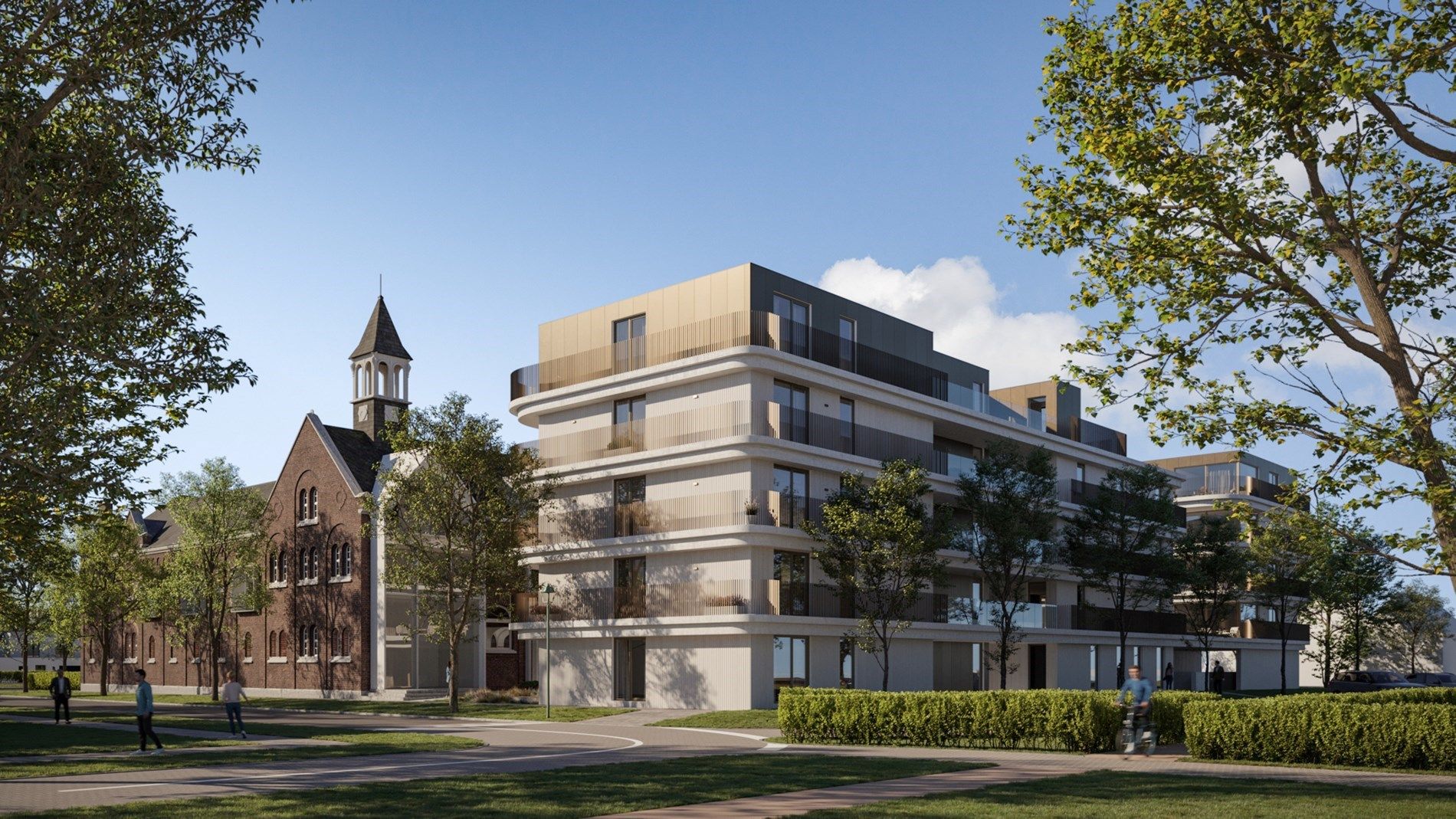 Nieuwbouwappartement met 1 slaapkamer en terras in hartje Leopoldsburg foto 1