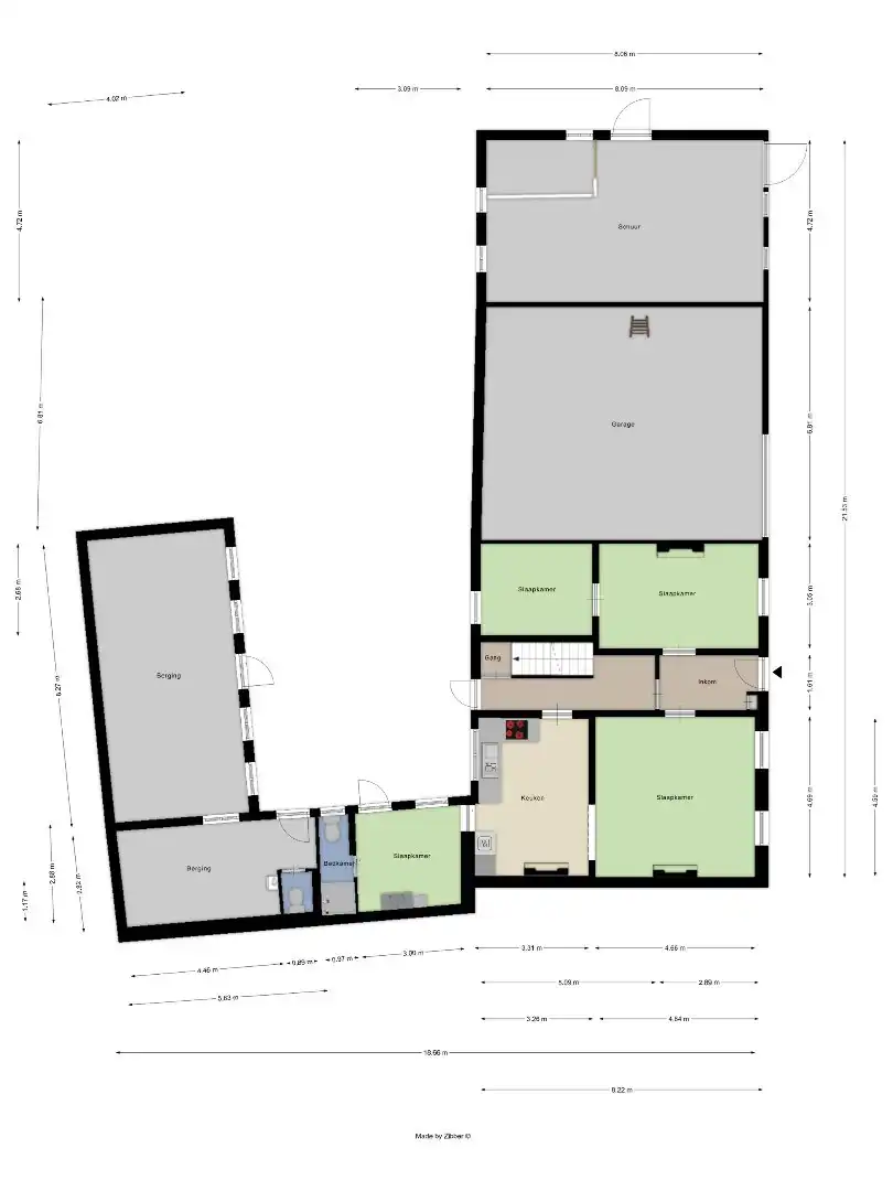 Mogelijkheid te splitsen in 2 woningen - Half open bebouwing (hoeve) met 5 slaapkamers, tuin, terras en zeer ruime garage in Oorbeek (Tienen)! – EPC 730 kWh/m²  foto 30