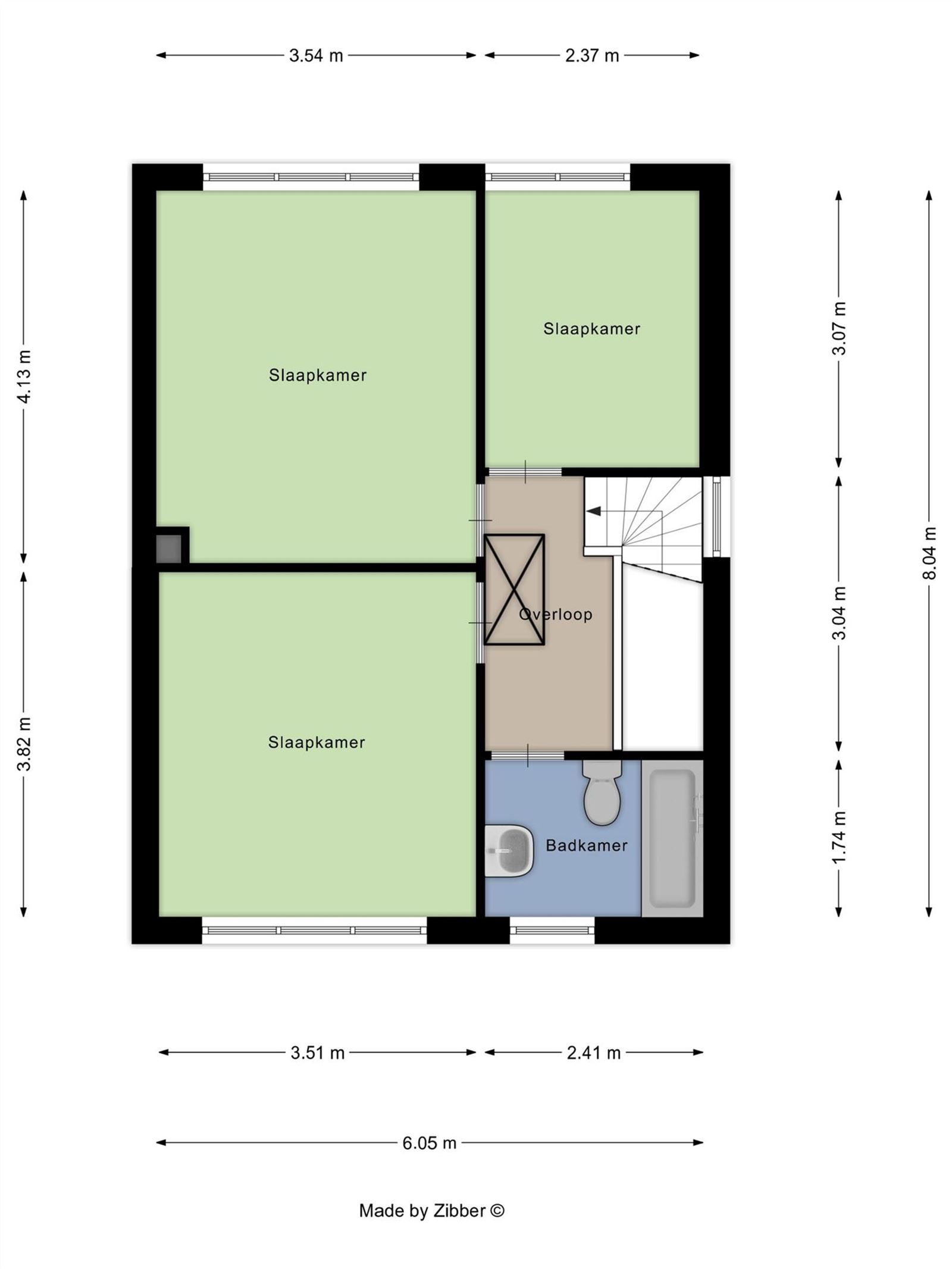 3-gevel woning (9a59ca) met 3 slaapkamers in zeer rustige straat  foto 9