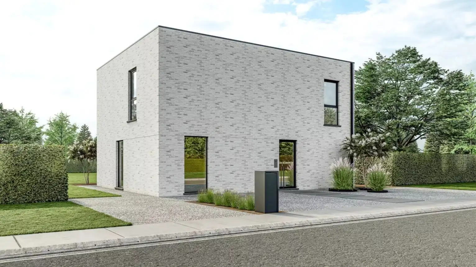 Nieuwbouwwoning, open bebouwing, 3 slpk, 12a, idyllisch gelegen te Gors-Op-Leeuw foto {{pictureIndex}}