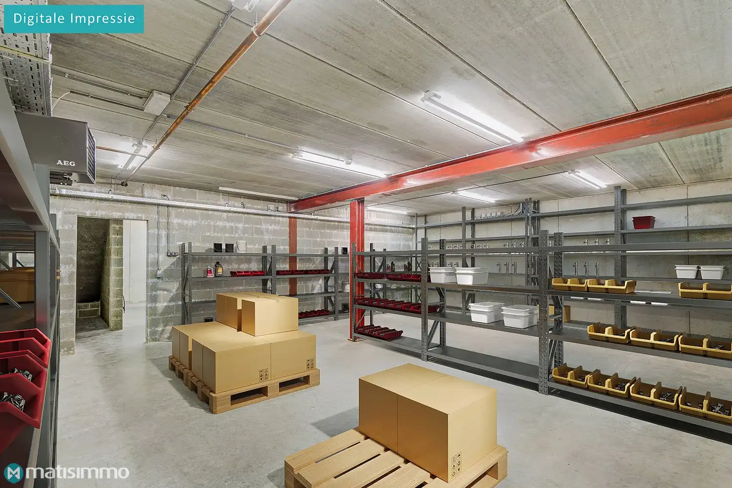 RUIM HANDELSPAND (SHOWROOM/BUREAU EN ZEER GROOT MAGAZIJN) MET VEEL MOGELIJKHEDEN TE BILZEN foto 25