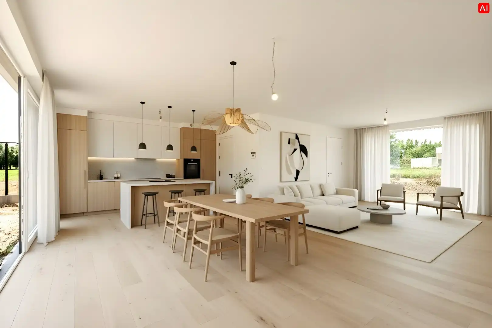 PRACHTIGE MODERNE WONING MET TUIN | GARAGE EN BIJGEBOUW (24 m²) foto {{pictureIndex}}
