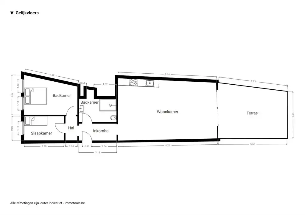 Gerenoveerd gelijkvloers appartement met terras foto 16