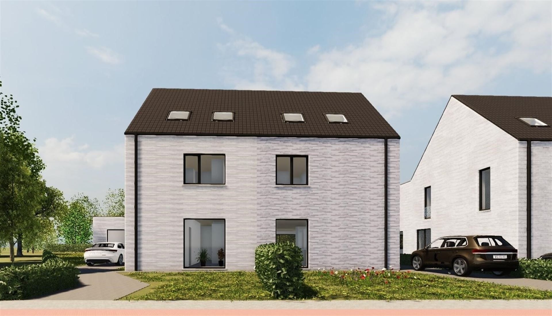 Halfopen nieuwbouwwoning met 4 slpkms en grote zuidgerichte tuin foto {{pictureIndex}}