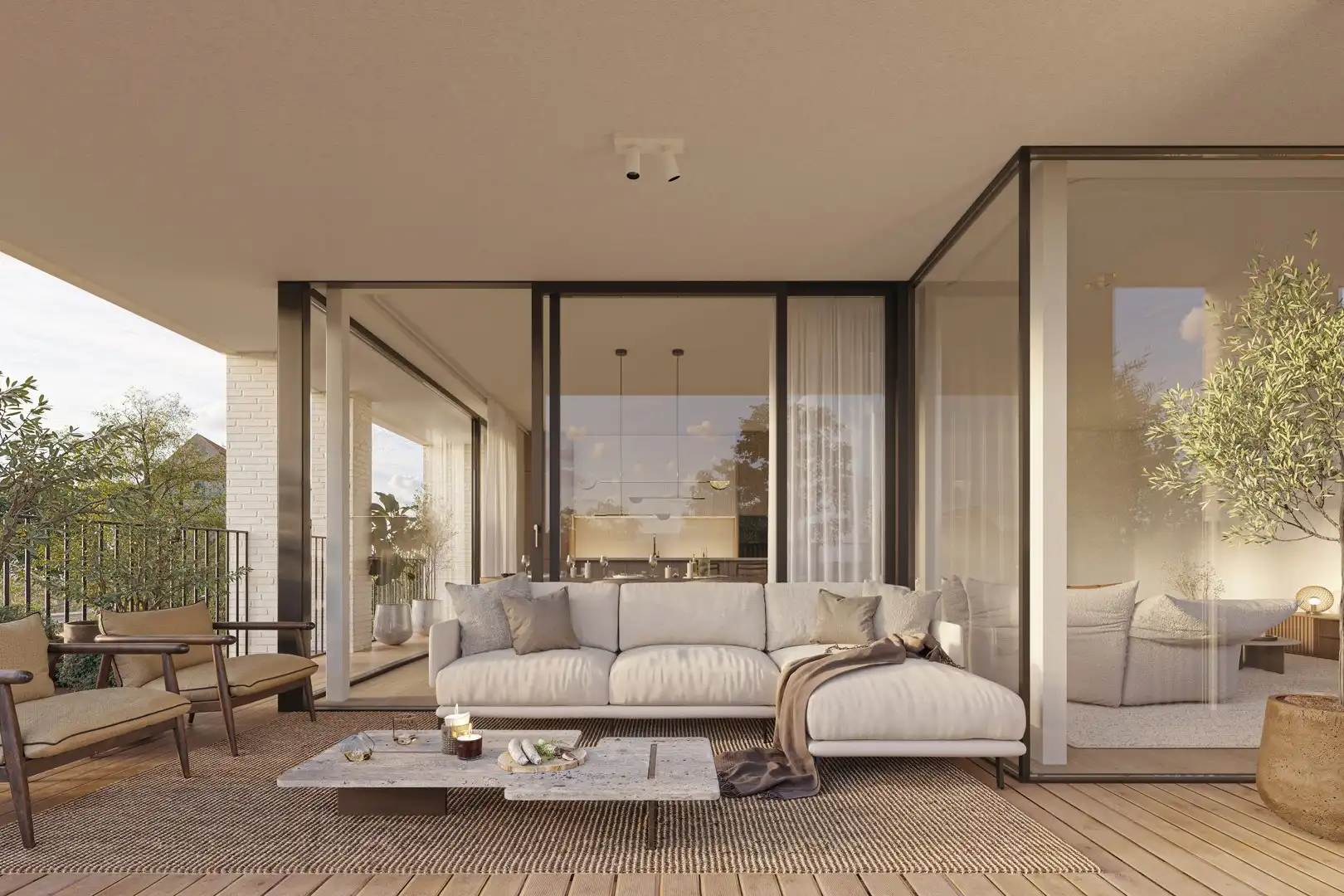 Gelijkvloers appartement met tuin en ruim terras foto 4