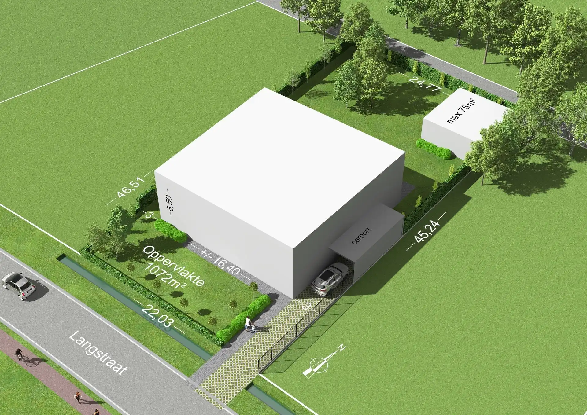 Mooie bouwgrond voor open bebouwing op 1072m² gelegen te Schriek foto 4