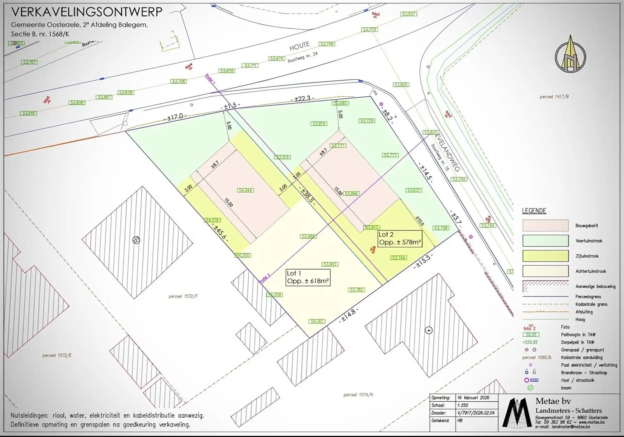 Mooi zuidelijk georiënteerd BOUWPERCEEL (ca. 618m²) voor OPEN BEBOUWING, landelijk gelegen én uitstekend bereikbaar foto 2