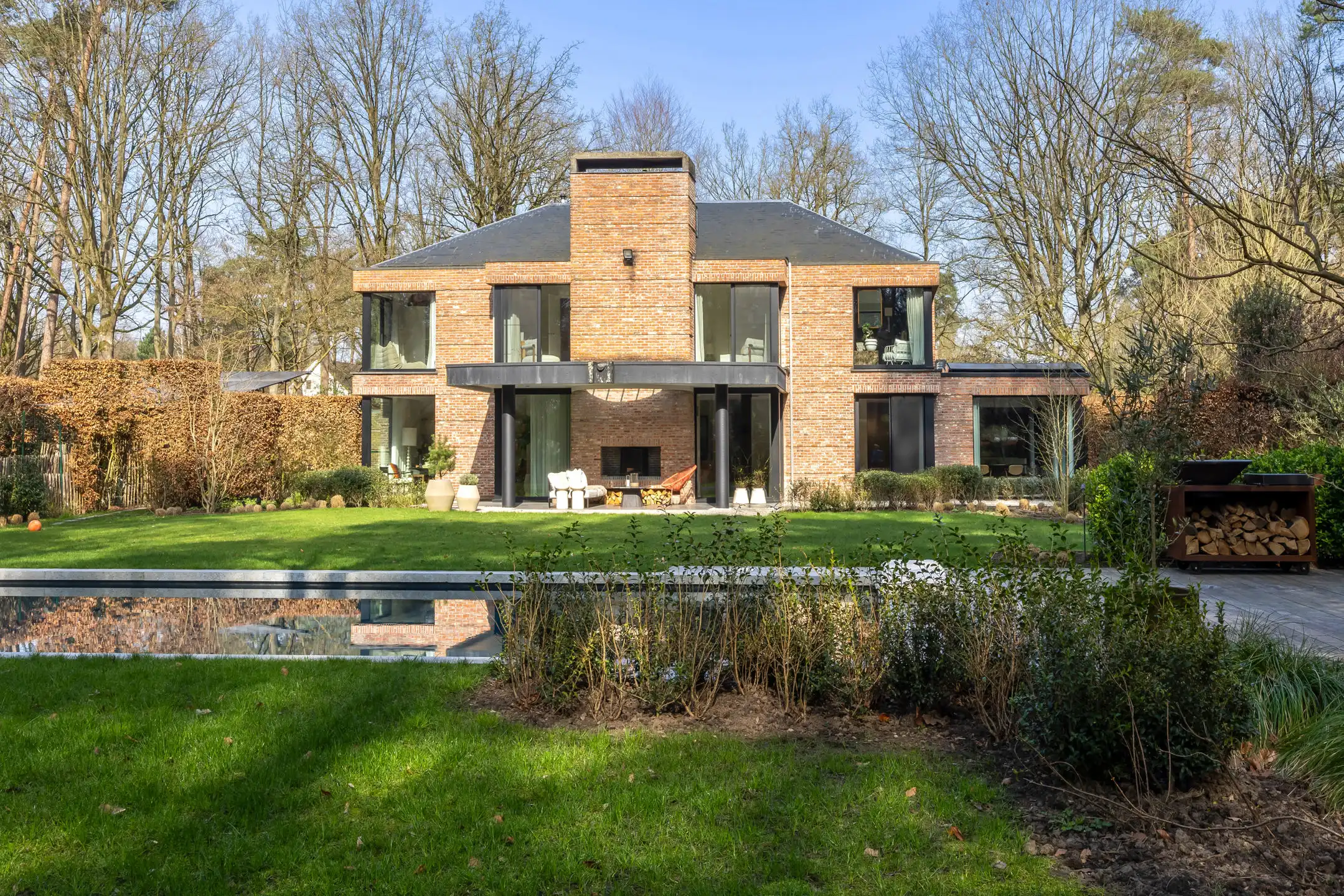 Architectenvilla met zwembad en ZW tuin in Hof Ter Linden foto 30