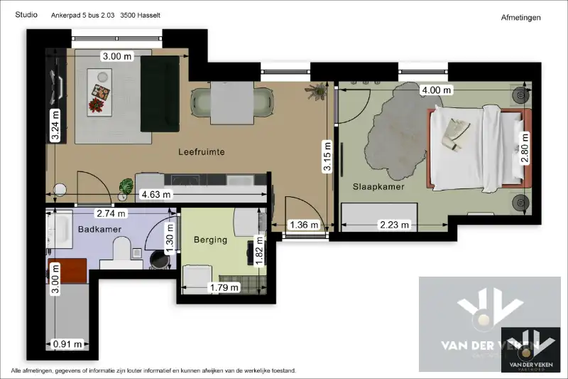 MOOI AFGEWERKTE 1-SLPK APPARTEMENT OP TOPLOCATIE foto 16