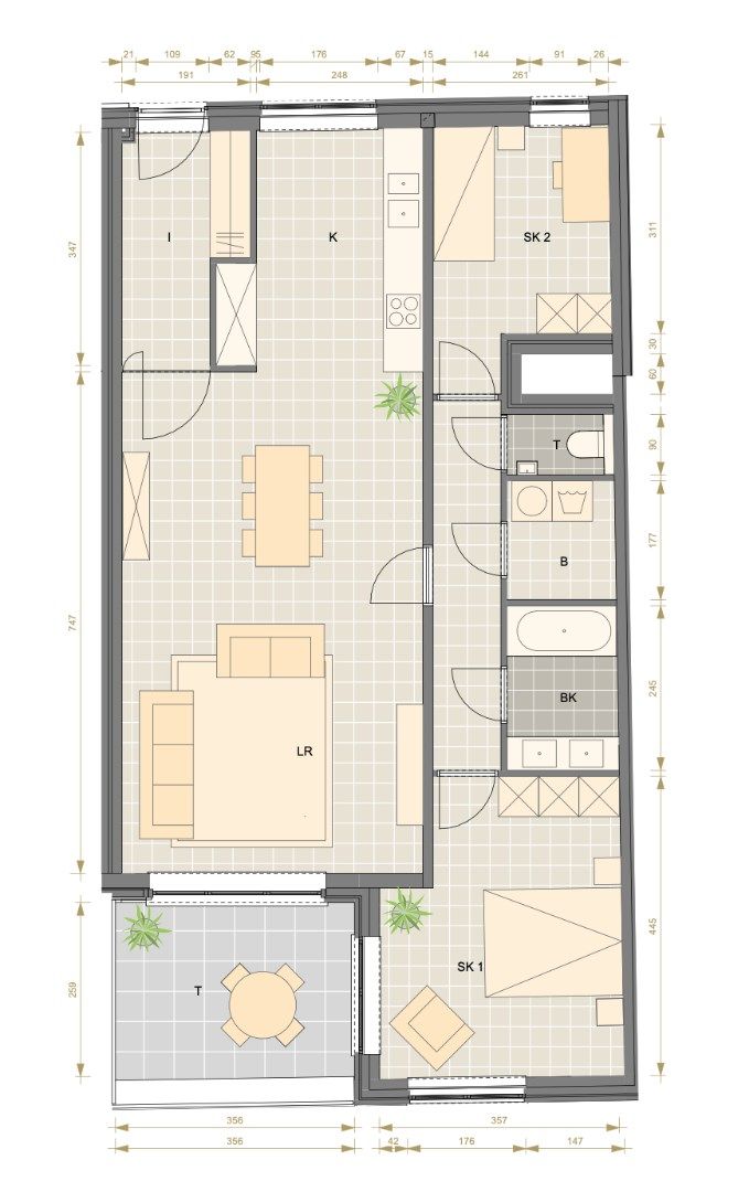 Afgewerkt nieuwbouwappartement met 2 slaapkamers foto 12