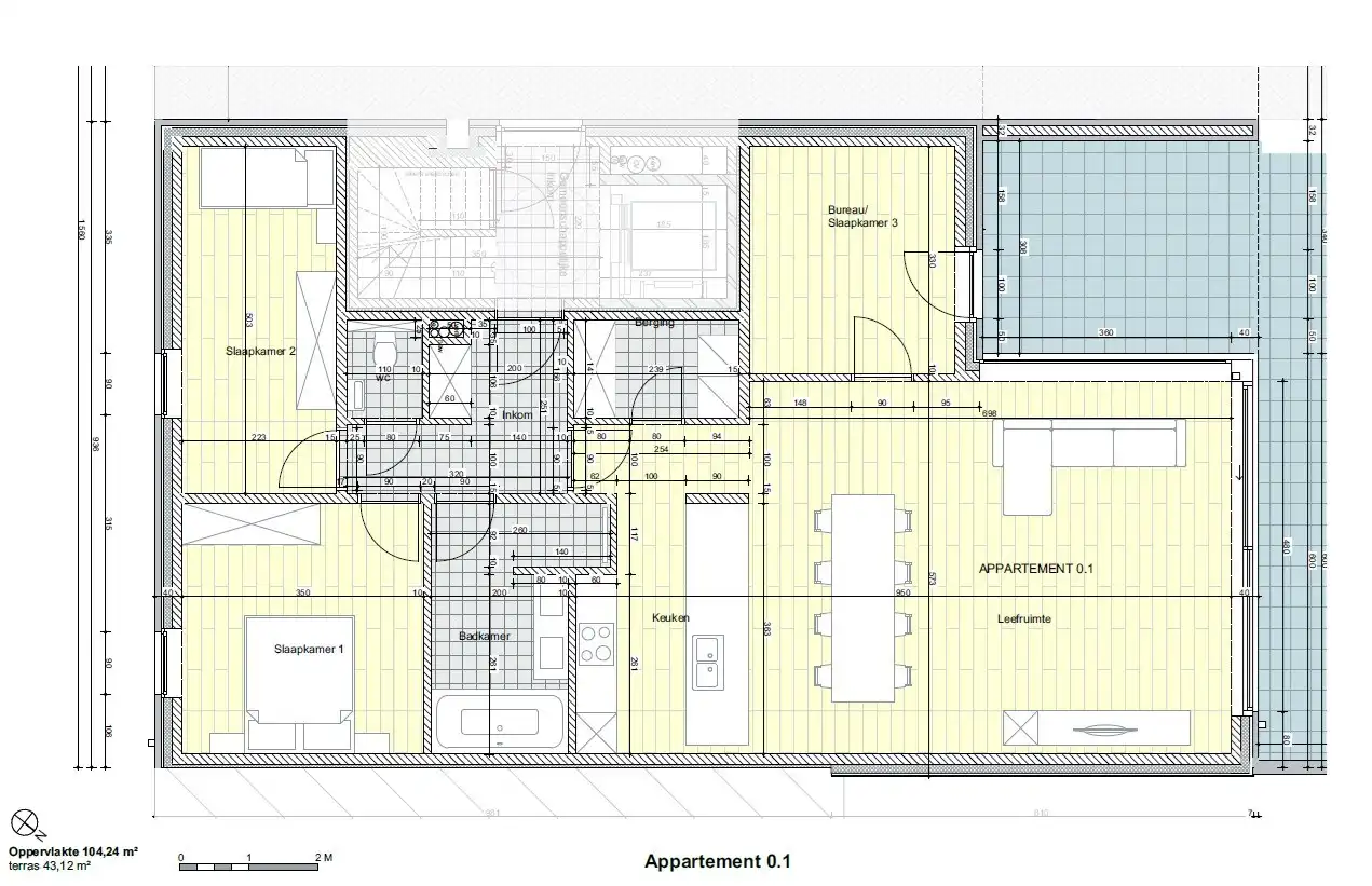 Te koop (6%!) centrum Waregem: Nieuwbouwappartement met 3 slaapkamers op het gelijkvloers. foto 4